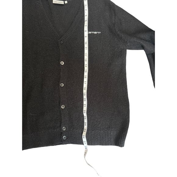 CARHARTT Work In Progress Manford Cardigan in Black Sz Small - Picture 4 of 8